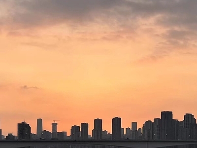 其他城市外景 夕阳城市 天空 建筑群