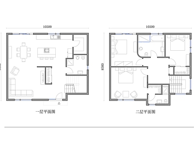 户型优化 两层别墅设计 豪华住宅平面图 现代别墅设计 家庭住宅布局 园别墅设计 施工图