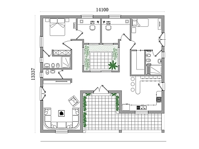 户型优化 两层别墅设计 豪华住宅平面图 现代别墅设计 家庭住宅布局 园别墅设计 施工图