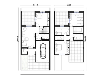 户型优化 两层别墅设计 豪华住宅平面图 现代别墅设计 家庭住宅布局 园别墅设计 施工图