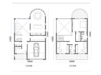 户型优化 两层自建别墅平面 自建别墅平面图 双层独立式别墅设 自建独栋住宅平面 双层自建别墅设计 施工图