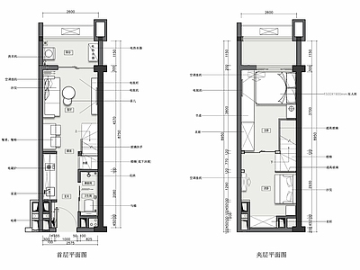 现代公寓 25平方米公寓平 公寓平面设计 公寓平面图 小户型 小别墅 施工图