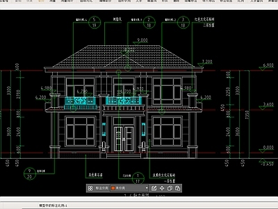 现代别墅建筑 自建房 二层别墅 农村别墅 施工图