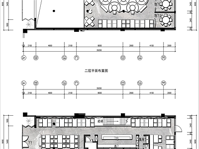 现代轻奢茶餐厅 两层高档艺术 茶餐厅 施工图