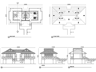 现代别墅建筑 现代木屋设计 两层木屋图纸 独栋住宅设计 建筑图 木结构住宅设计 施工图