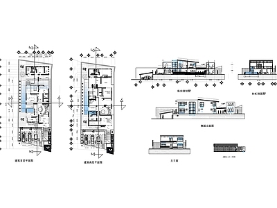 现代别墅建筑 现代住宅设计 两层住宅图纸 住宅 独栋住宅设计 现代建筑图纸 施工图