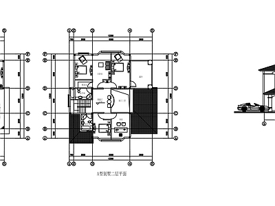 新中式中式别墅建筑 自建房 别墅 豪宅 室内设计 大房 施工图