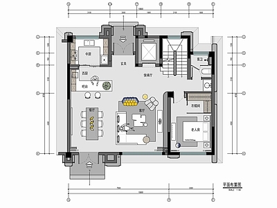 现代新中式整体家装空间 五层小别墅 家装 洋房 豪宅 私宅 施工图