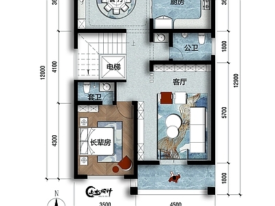 新中式欧式别墅建筑 自建房 面宽8米进深12 农村自建房 宅基地建房 自建房平面 施工图