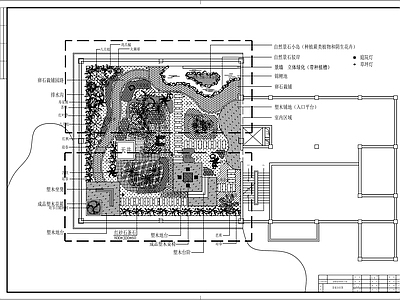 中式现代庭院 别墅绿化工程 别墅景观 园景观 民宿 园 施工图