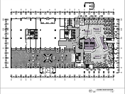 现代简约西餐厅 山东国企单位 西餐厅 施工图