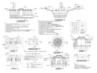 给排水节点详图 海绵城市设计大样 施工图