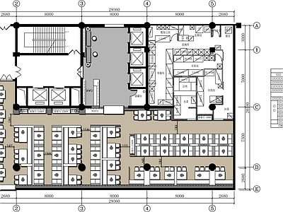 现代简约烤肉店 北京连锁加盟 烤肉店 施工图