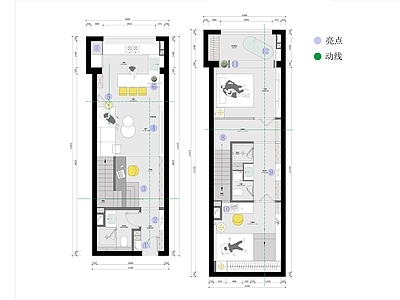 户型优化 loft公寓 复式 小户型 家装平面图 家装 施工图