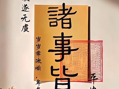 新中式中式壁纸 字画壁纸