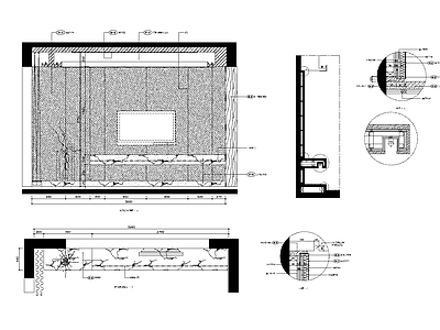 新中式墙面节点 做法 施工图