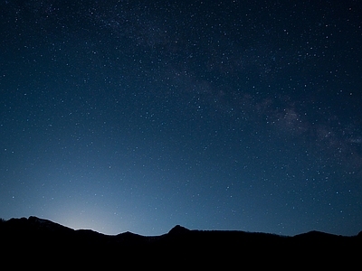 现代风景 夜景 星空 天空