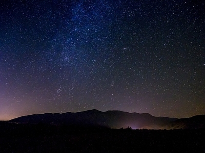 现代风景 夜景 风景 星空 银河