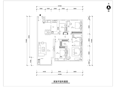 现代简约整体家装空间 小户型 施工图