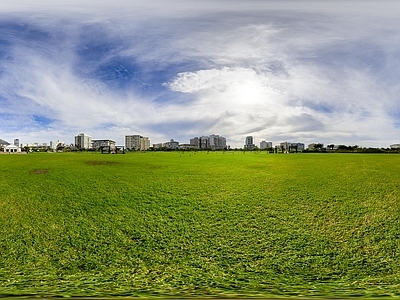 现代户外HDR 草原 城市 天空 草地 HDR