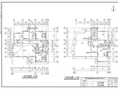 现代别墅建筑 自建房 别墅 四层 施工图