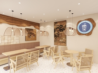 现代商业空间奶茶店