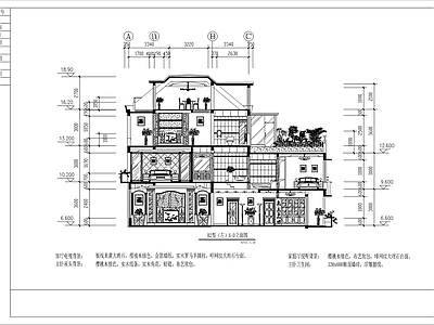 现代别墅建筑 某别墅设计装修图 施工图