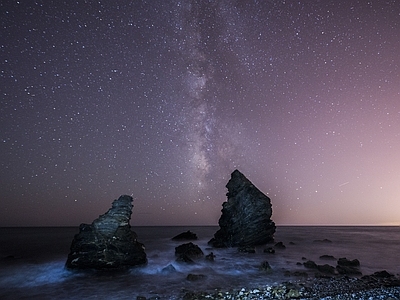 现代天空外景 梦幻星空 星空 夜晚天空 宇宙