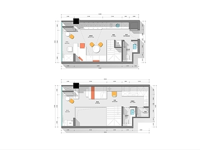 户型优化 彩平 小户型 LOFT公寓 小复式 家装 施工图