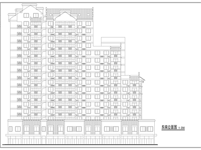 中式新中式其他居住建筑 中式风格高层公寓 施工图