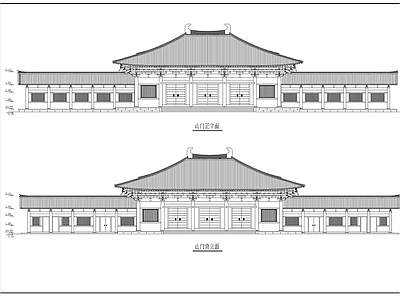 新中式中式古建 古建别墅建筑 施工图