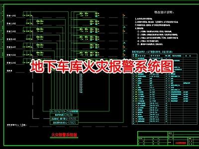 给排水图 地下车库火灾报警 施工图