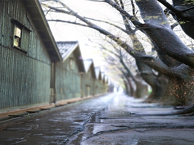 日式街道外景 日本街道