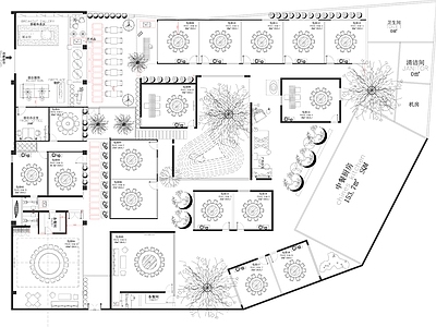 中式新中式中餐厅 户外餐厅 园林 中餐厅 休闲露营 定制餐厅 施工图