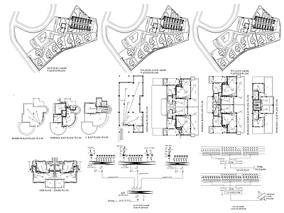 现代住宅楼建筑 集体别墅项目图纸 施工图