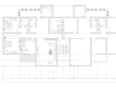 现代公寓 建筑平面户型图纸 loft公寓 单身公寓 复式公寓 施工图