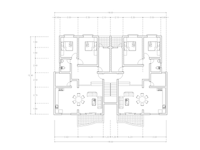 现代公寓 建筑平面户型图纸 loft公寓 复式公寓 单身公寓 施工图