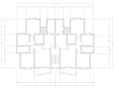 现代公寓 建筑平面户型图纸 loft公寓 单身公寓 复式公寓 施工图