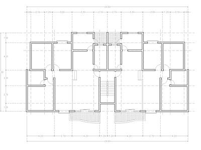 现代公寓 建筑平面户型图纸 loft公寓 单身公寓 复式公寓 施工图