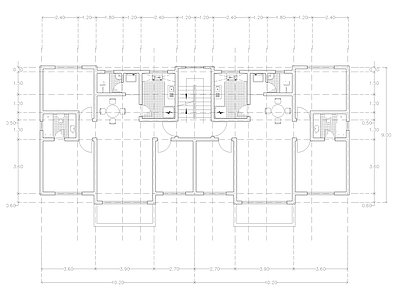 现代公寓 建筑平面户型图纸 loft公寓 单身公寓 复式公寓 施工图