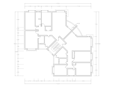 现代公寓 建筑平面户型图纸 loft公寓 单身公寓 复式公寓 施工图