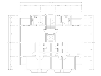 现代公寓 建筑平面户型图纸 loft公寓 单身公寓 复式公寓 施工图