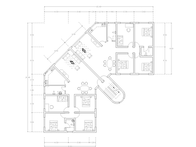 现代公寓 loft公寓 单身公寓 复式公寓 建筑平面户型图纸 施工图