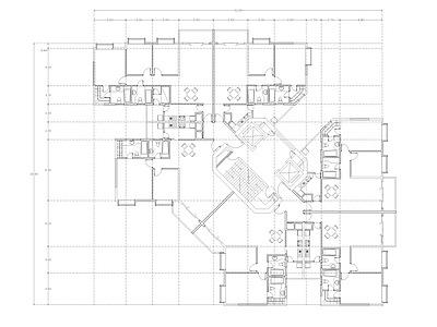 现代公寓 建筑平面户型图纸 loft公寓 单身公寓 复式公寓 施工图