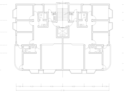 现代公寓 建筑平面户型图纸 loft公寓 单身公寓 复式公寓 施工图