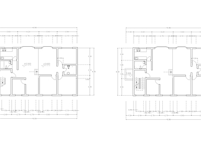 现代公寓 建筑平面户型图纸 loft公寓 单身公寓 复式公寓 施工图