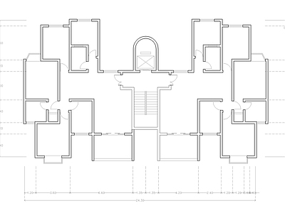 现代公寓 建筑平面户型图纸 loft公寓 单身公寓 复式公寓 施工图