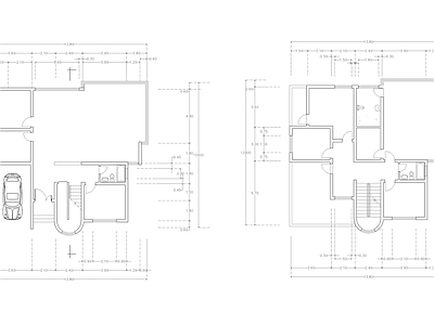 现代公寓 建筑平面户型图纸 loft公寓 单身公寓 复式公寓 施工图