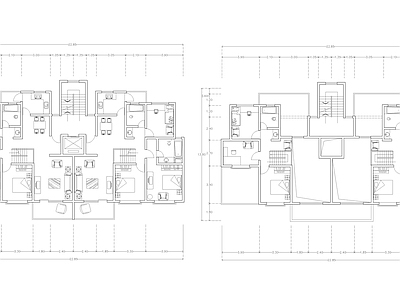 现代公寓 loft公寓 单身公寓 复式公寓 建筑平面户型图纸 施工图