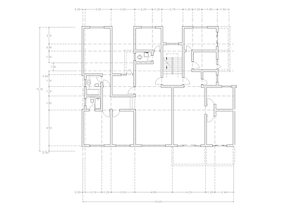 现代公寓 建筑平面户型图纸 loft公寓 单身公寓 复式公寓 施工图